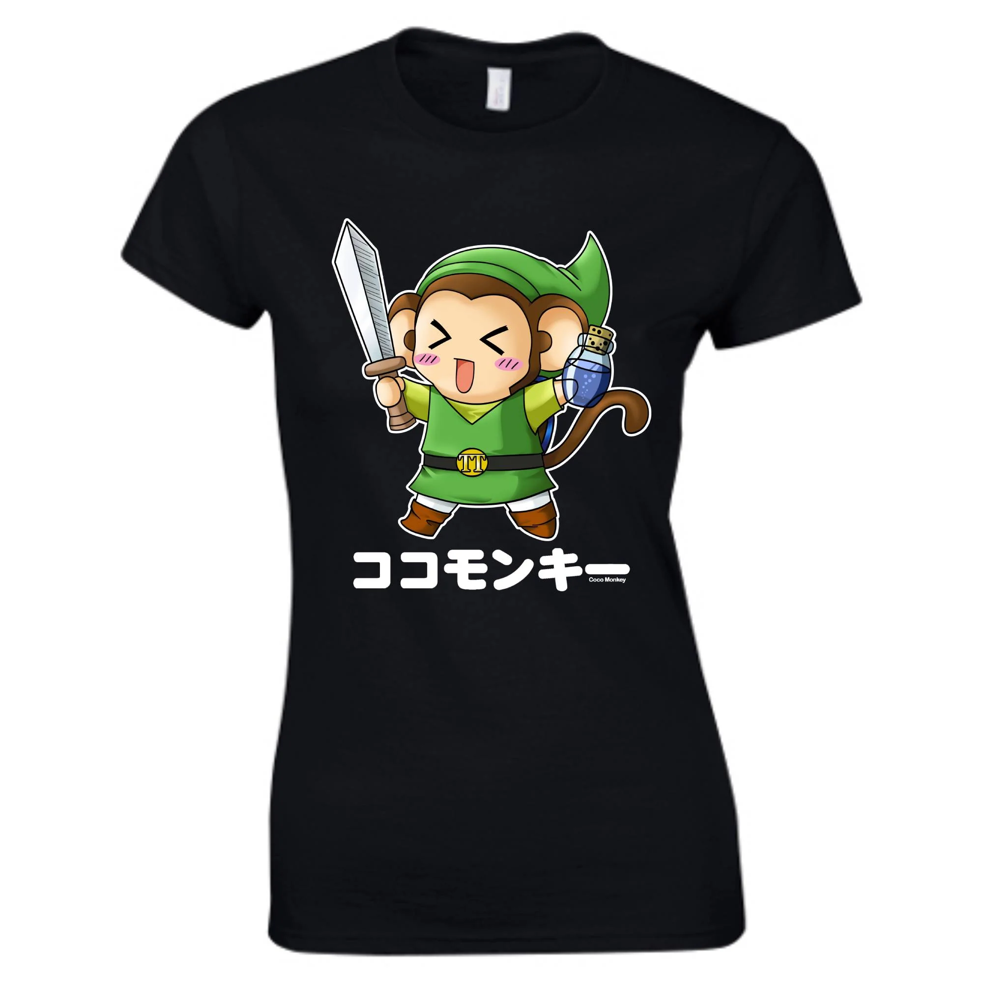 TokyoToys Exclusive Fashion - 'Elf Coco' T-Shirt (The Legend of Zelda Parody) LADIES SIZES - Image 2